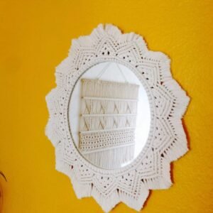 Espejo redondo Macramé
