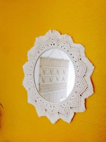 Espejo redondo Macramé