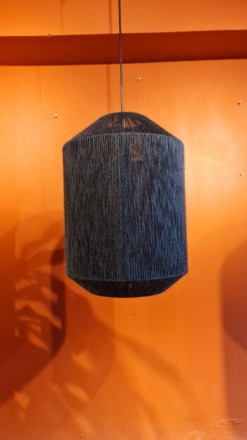 Malibú – Lámpara Colgante De Yute (Negro) - Imagen 2