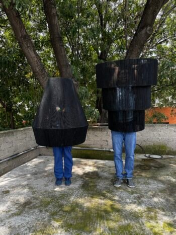 Lámpara Campana Jumbo (Yute Negro) - Imagen 4