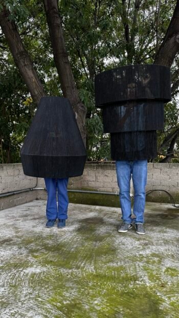 Lámpara Campana Jumbo (Yute Negro) - Imagen 5